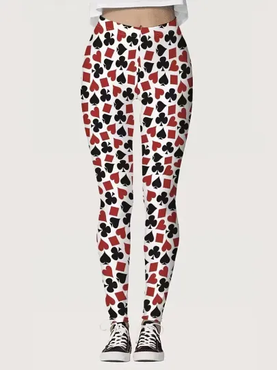 Discover Leggings Bold Ace of Spades Print