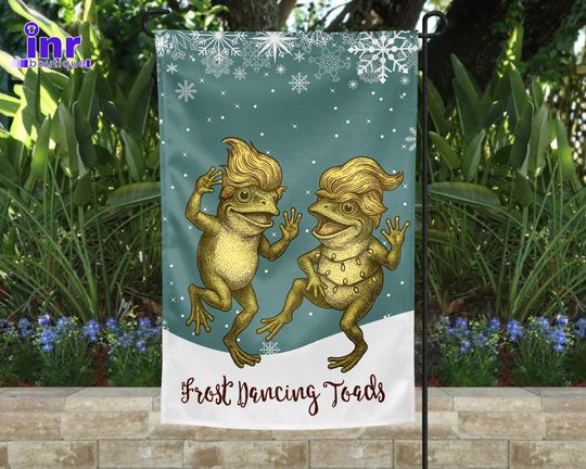 Discover Resist Frog Christmas Garden Flag, Holiday Decor, Frost Dancing Toads Protest Flag, Funny Political Yard Flag