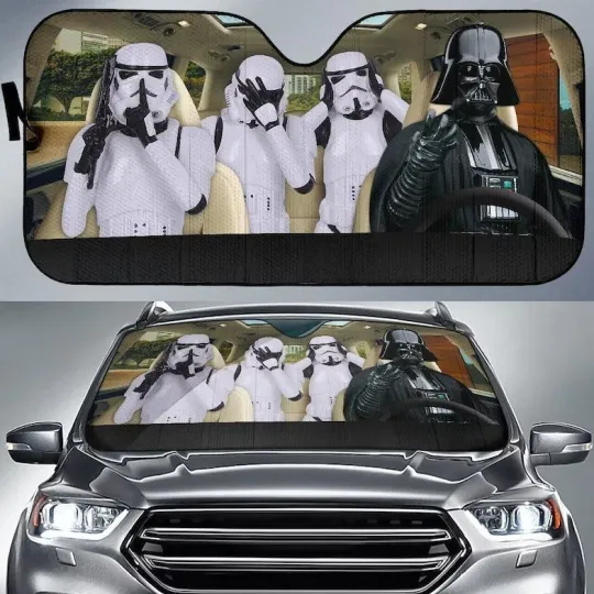 Discover Stormtrooper And Darth Vader Car Sunshade, Star Wars Car Sun Shade Windshield