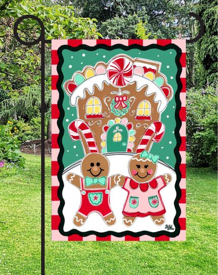 Discover Gingerbread People Garden Flag