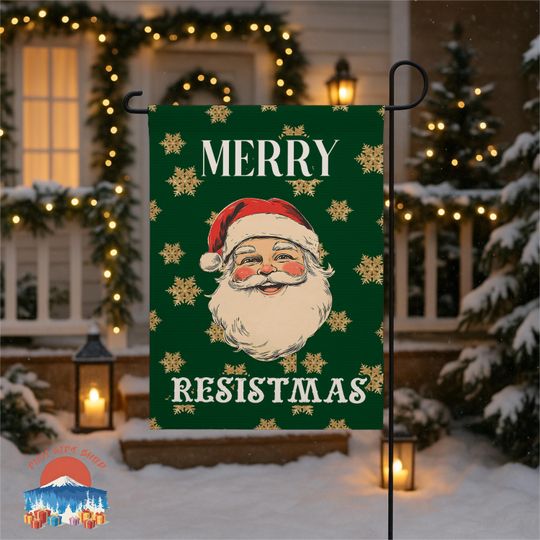 Discover Merry Resistmas Garden Flag, Political Holiday Outdoor Decor, Bold Anti Trump Christmas Yard Decoration, Funny Festive Seasonal Porch Accent