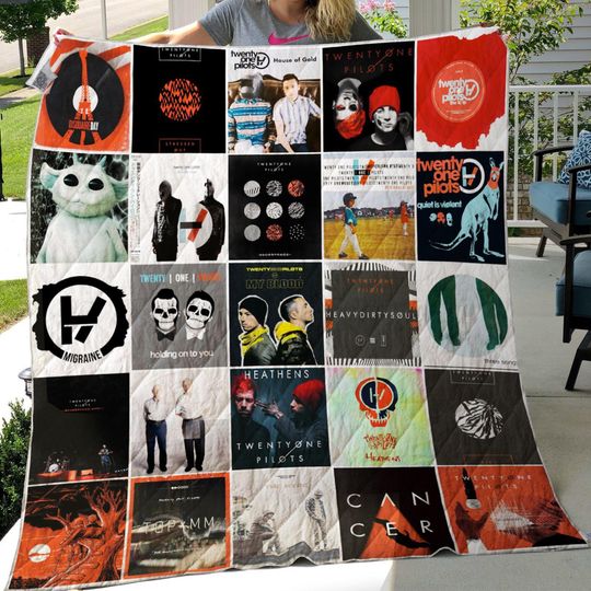 Discover Vintage Pilotss band Albums Quilt Blanket, Pilotss band Cozy Quilt Blanket, Bedding Blanket, Bedding Decor, Home Decor Gift.