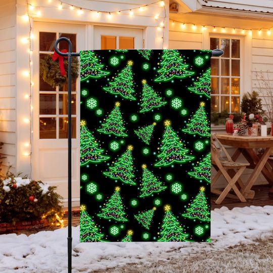 Subtle F*ck Trump Christmas Garden Flag, Christmas Tree Flag Decor, Political Anti Trump Holiday Yard Flag, Liberal Outdoor Flag Gift 2025