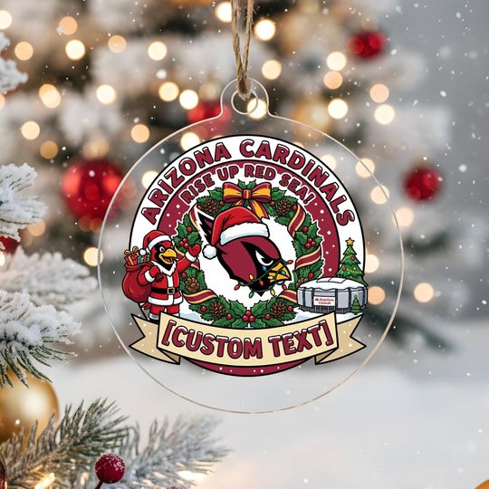 Discover Arizonna cardinals Ornament, football Bauble,Personalized Football Fan Gift,Acrylic Decor