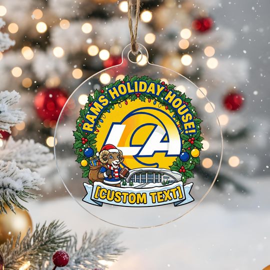 Los angeles rams Ornament, football Bauble,Personalized Football Fan Gift,Acrylic Decor