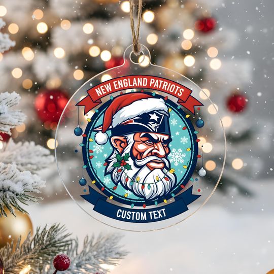 Discover New England Patriots Ornament, football Bauble,Personalized football Fan Gift,Acrylic Decor