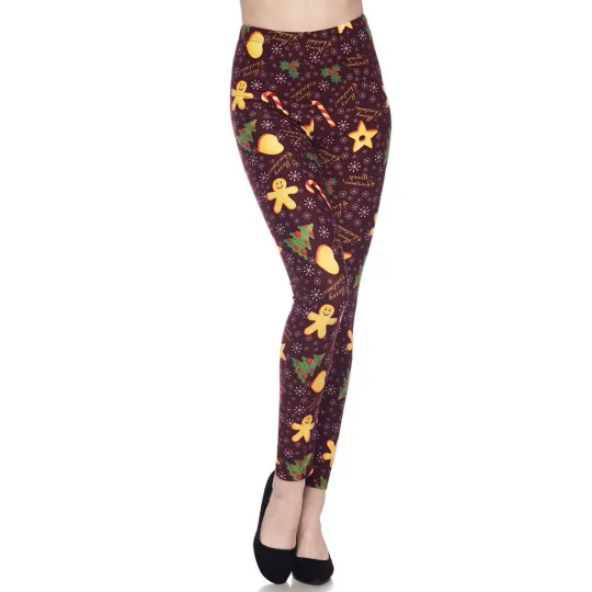 Women's Christmas Holiday Leggings Xmas Pajama Bottoms