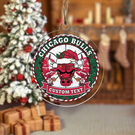 Discover Chicago Bulls Ornament, Bauble,Personalized Basketball Fan Gift,Acrylic Decor