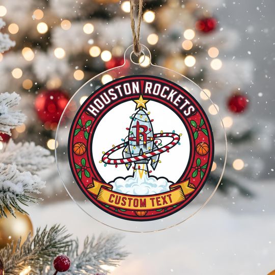 Discover Houston Rockets Ornament, Bauble,Personalized Basketball Fan Gift,Acrylic Decor