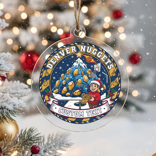 Denver Nuggets Ornament, Bauble,Personalized Basketball Fan Gift,Acrylic Decor