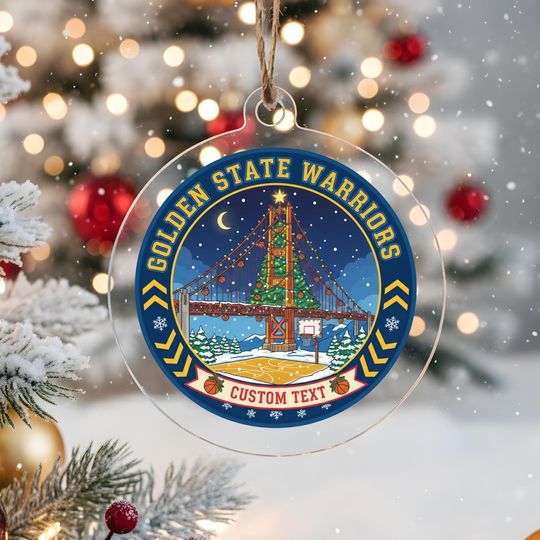 Discover Golden State Warriors Ornament, Bauble,Personalized Basketball Fan Gift,Acrylic Decor