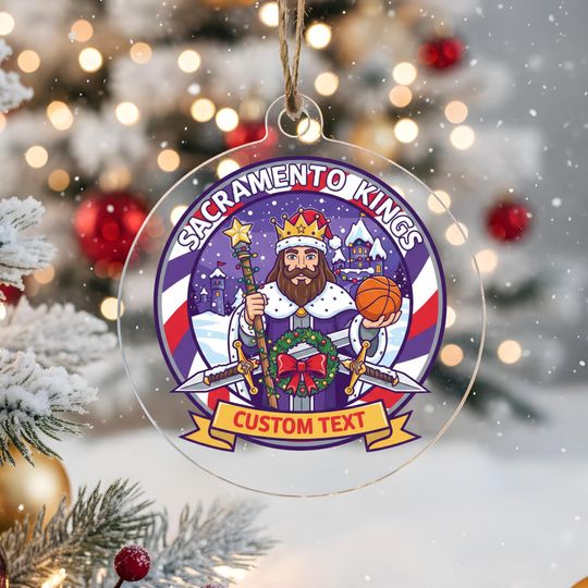 Discover Sacramento Kings Ornament, Bauble,Personalized Basketball Fan Gift,Acrylic Decor