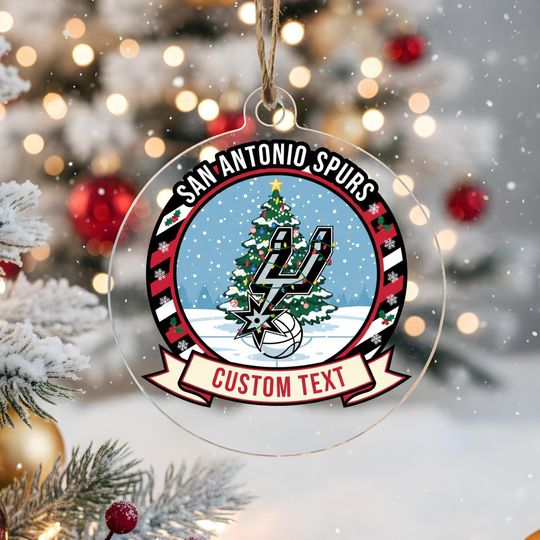 San Antonio Spurs Ornament, Bauble,Personalized Basketball Fan Gift,Acrylic Decor