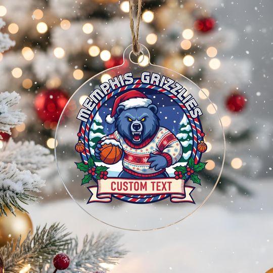 Discover Memphis Grizzlies Ornament, Bauble,Personalized Basketball Fan Gift,Acrylic Decor