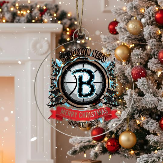 Discover Brooklyn Nets Ornament, Bauble,Personalized Basketball Fan Gift,Acrylic Decor