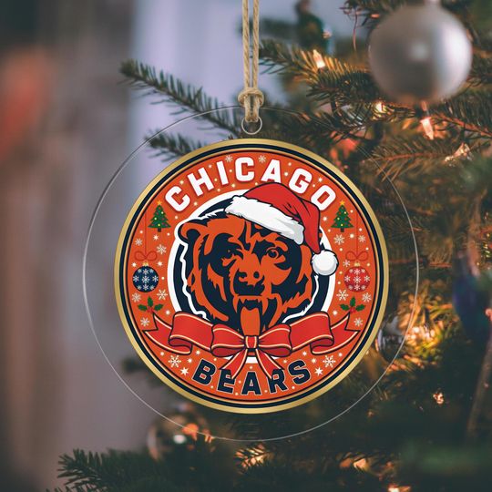 Discover Chicago bears Ornament,football Bauble, Personalized Football Fan Gift, Acrylic Decor
