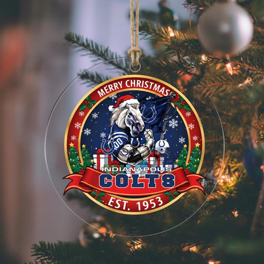 Discover Indianapolis Colts Ornament,football Bauble, Personalized Football Fan Gift, Acrylic Decor