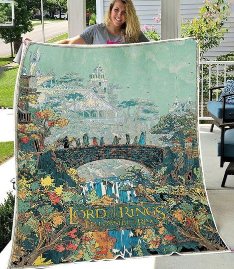 Discover Vintage Lotr Ring Lord Movie Quilt Blanket, Lotr Ring Lord Movie Cozy Quilt Blanket, Movie Blanket, Bedding Decor, Home Decor Gift.