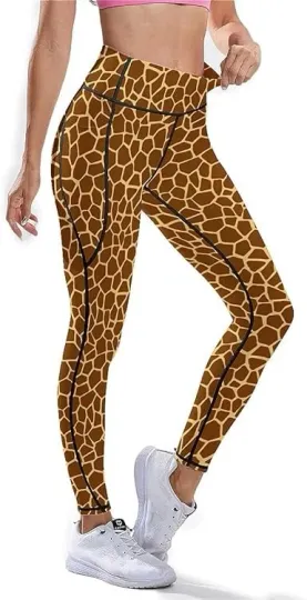 Discover Giraffe Print High-Waist Leggings – Animal Pattern Yoga & Workout Pants Women