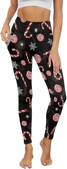 Discover Women’s High Waist Leggings with Pockets Stretch Yoga Pants Gym Workout