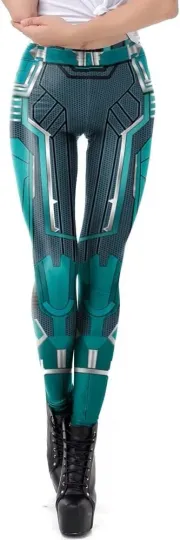 Discover Halloween Steampunk Tattoo Leggings Women's Gothic Punk Warrior Pants