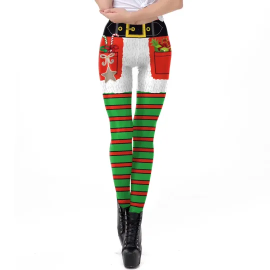 Discover Women's Funny Christmas Leggings Soft Stretchy High Waisted Ankle Leggings