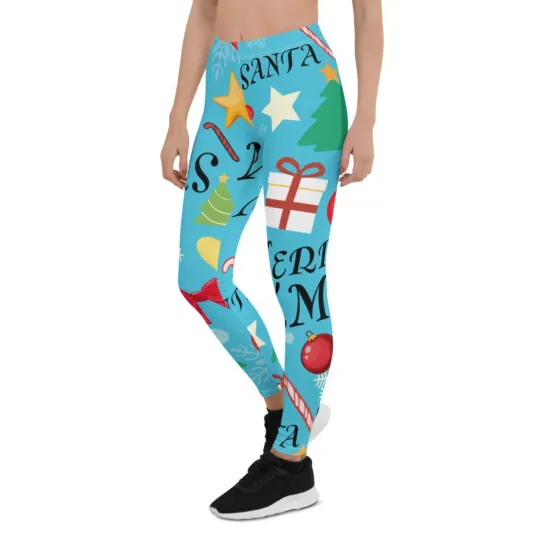 Discover Christmas Leggings Xmas Leggings Holiday Leggings Merry Christmas Pants