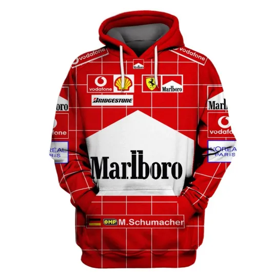 Discover Marlboro F1 Racing Team All Over Print 3D Hoodie Racing Fan Hoodie