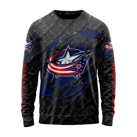 Discover Personalized Columbus Blue Jackets Sweater Special Black Metal