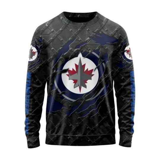 Discover Personalized Winnipeg Jets Sweater Special Black Metal Design