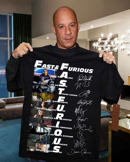Discover Fast and Furious T-Shirt, Vin Diesel & Paul Walker Anniversary Tee, Dom Toretto Shirt