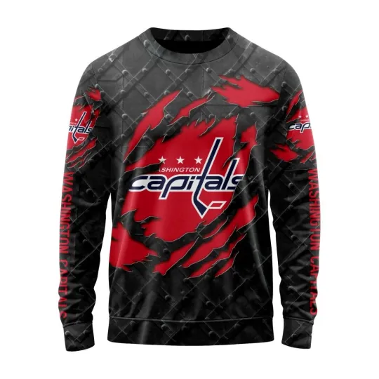 Discover Personalized Washington Capitals Sweater Special Black Metal Design
