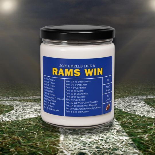 Discover Los Angeles Rams 2025 Schedule Candle: Football Fan Gift