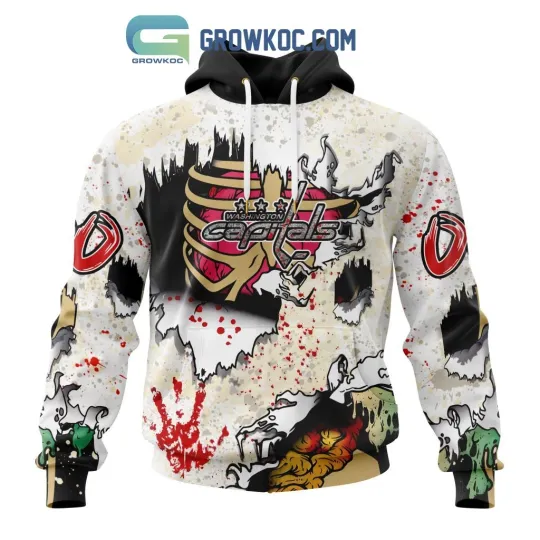 Discover Washington Capitals Ice Hockey Zombie Style All Over Printed 3D Hoodie