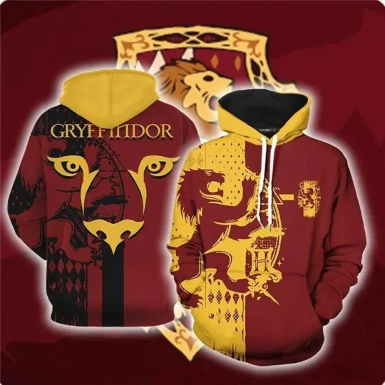 Harry Potter Gryffindor House Hogwarts 3D Hoodie