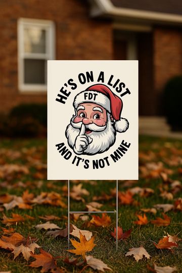 Discover Subtle Anti Trump Garden Yard Sign  Funny FDT Santa Christmas Yard Sign, Liberal Political Yard Sign, Activist Winter Decor, Democrat Gift