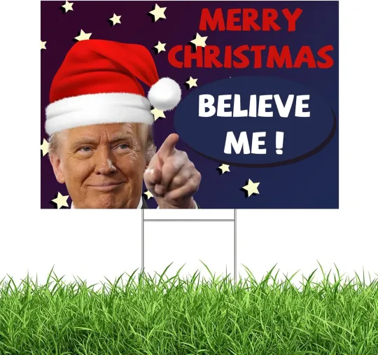 Trump Merry Christmas 2025 Yard Sign