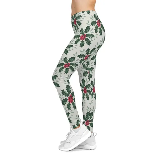 Discover Women's Christmas Wreath Flag Activewear Loungewear Holiday Yoga Pants Xmas Gift