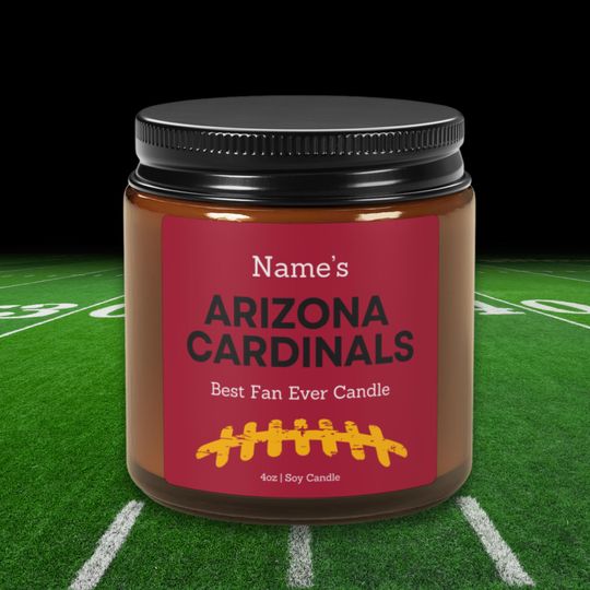 Discover Arizonna Cardinals Candle: Personalized football Football Fan Gift