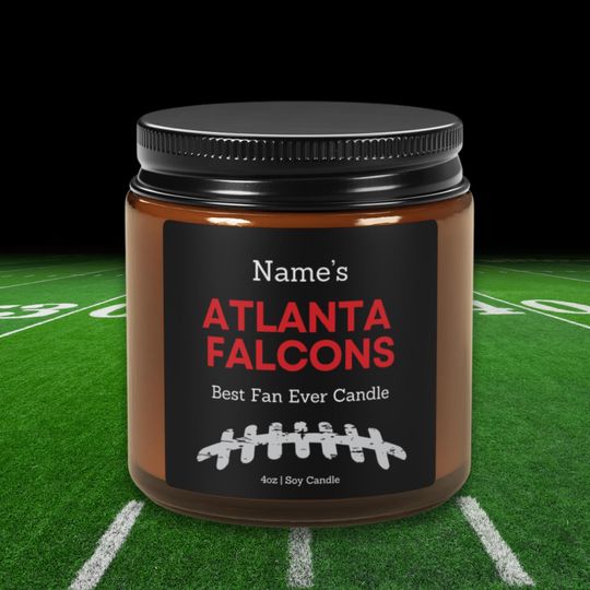 Personalized Atlanta Falcons Candle: football Football Fan Gift