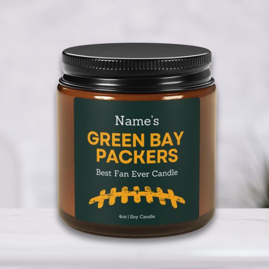 Discover Green Bay Packers Candle: Personalized football Football Fan Gift