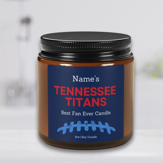 Discover Tennessee Titans Candle: Personalized football Football Fan Gift