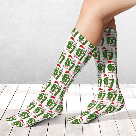 Discover 67 Socks Funny 67 Ice Cream Drip Socks Gift Six Seven Meme Funny Mason 67 Baseball Player Gift Birthday 67 Christmas Gift Gen Alpha Socks