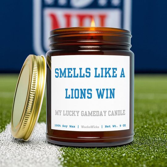 Detroit Lions Candle | Lions Gift, Detroit Lions, Lions Fan Gift, Detroit Football, Lions Football Fan Gift, Lions football Football