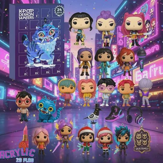 Discover Kpop Demon Advent Calendar 2025, 24 Days Figurine Countdown Box, Anime Demon Xmas Countdown Box for K-Pop Fans