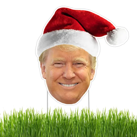 Discover Funny Trump Santa Hat Yard Sign, President Donald Trump Xmas Decor