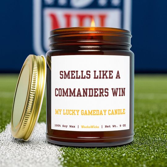Discover Washington Commanders Candle | Commanders Gift, Washington Commanders football, Commanders Fan Gift, Washington Football, football Football