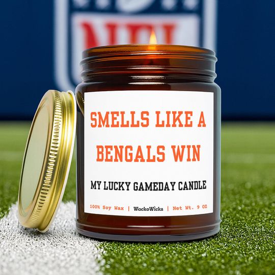 Cincinnati Bengals Candle | Bengals Gift, Cincinnati Bengals, Bengals Fan Gift, Cincinnati Football, football Football, Football Fan Gift