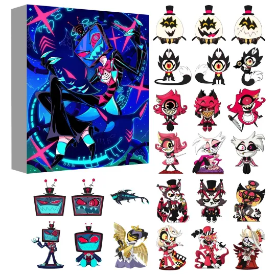 Discover Hazbin Hotel Theme Advent Blind Collectible Calendar 2025 Countdown Set 24 Hangs