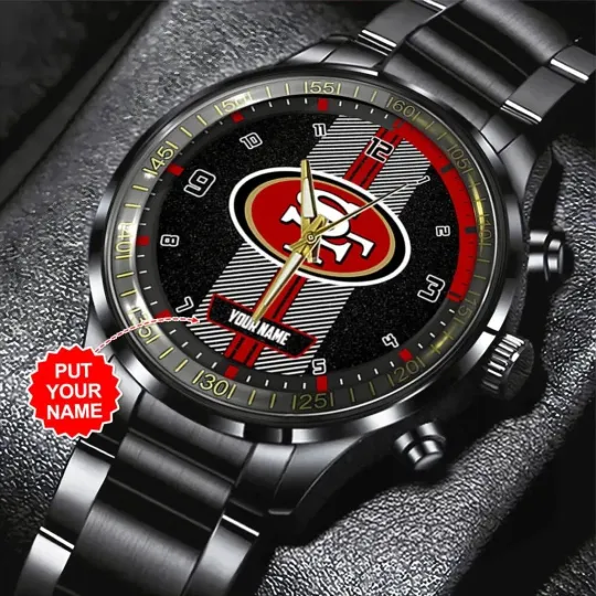 Discover Personalized Football Team Inspired Black Stainless Steel Watch